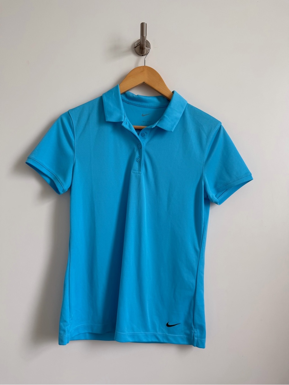 Nike Women's Aqua Blue Dri-FIT Polo Shirt